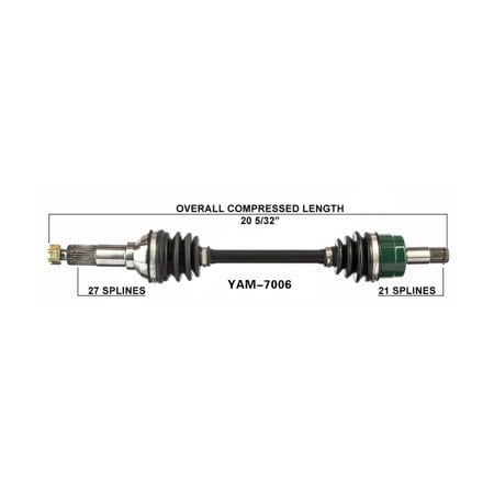 Wide Open OE Replacement CV Axle for YAM FRONT R YFM660F GRIZZ 02 YAM-7006